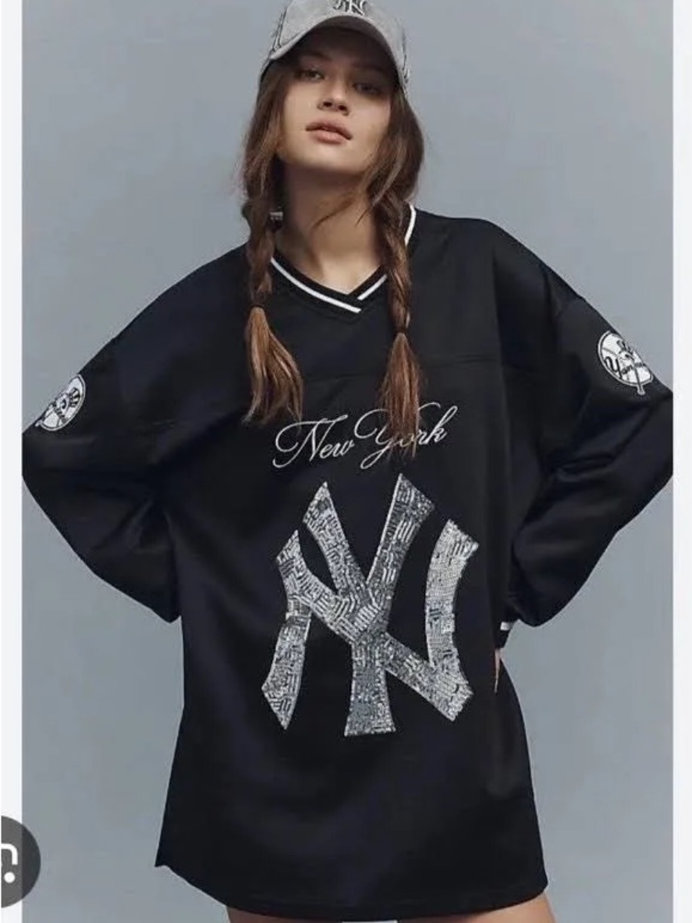 Anthropologie X The Wild Collective Mlb Long Sleeve Top Size Small Nyy